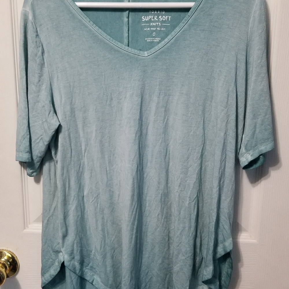 Torrid Super Soft Knit Blouse - Light Blue